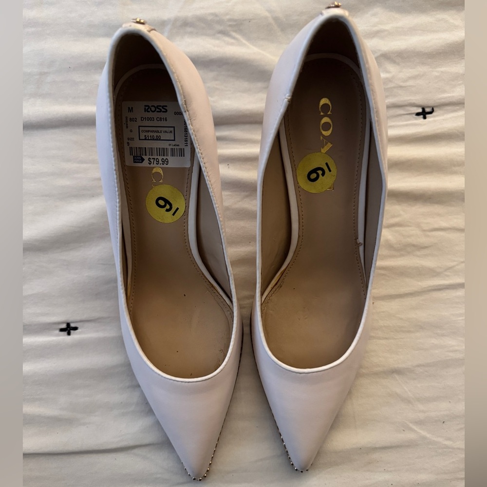 COACH Women's Cream Heels